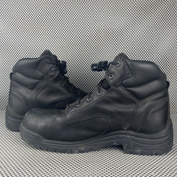 Timberland PRO Titan 6 Boots Mens 13 M Black Leather Composite Toe Lace Up main image 5